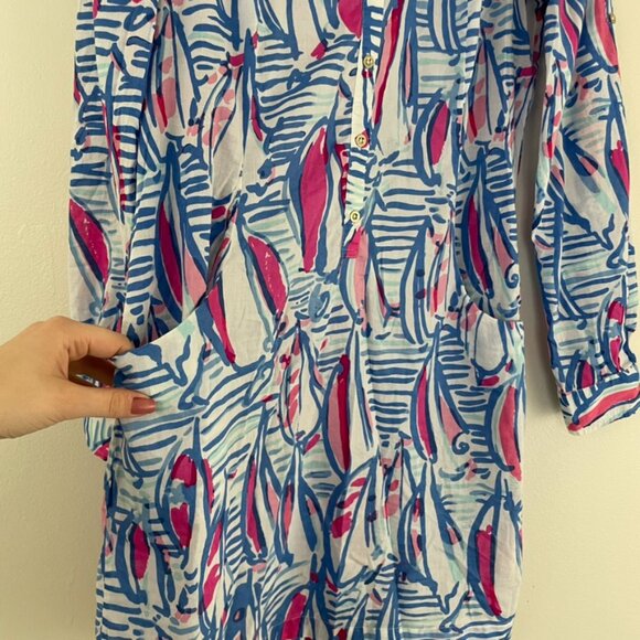 Lilly Pulitzer Sanibel Tunic Dress Red Right Return Size Small - Picture 6 of 7